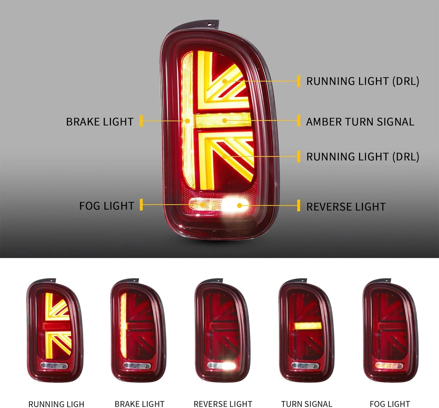 BMW Mini Cooper Clubman R55 LED Taillights 2007 - 2014